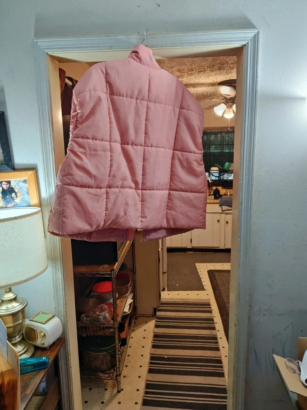 Nike Quilted Sleeveless Vest in Dusty Peach